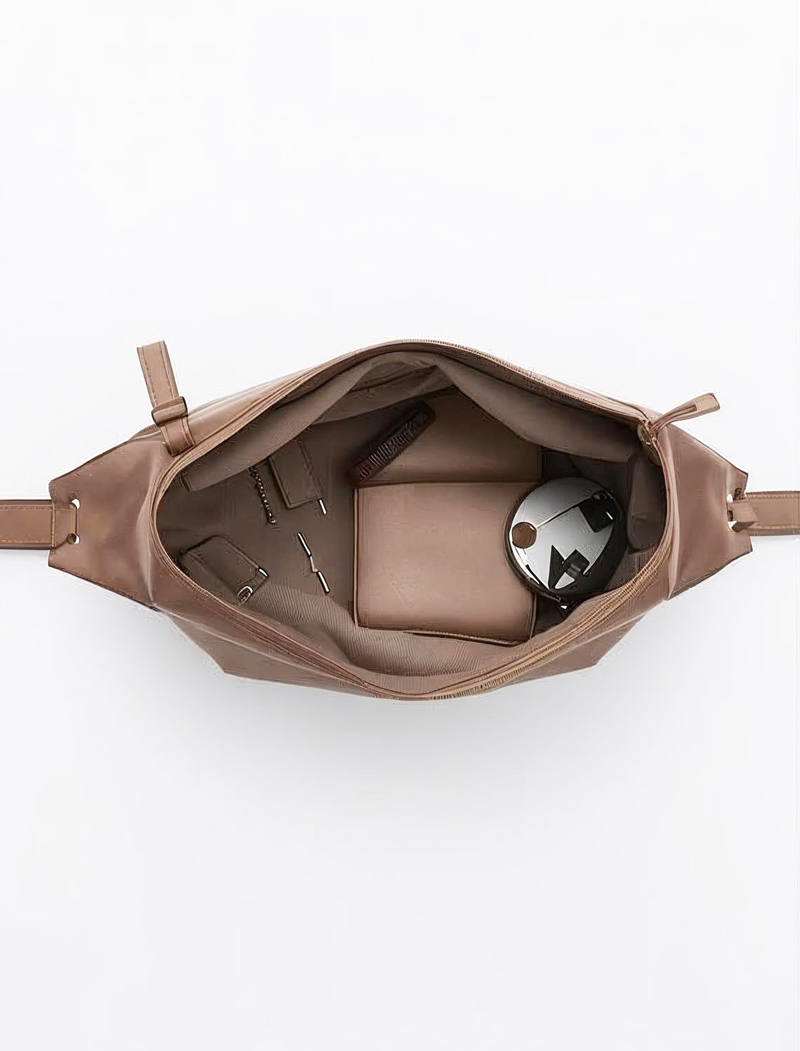 Taupe Leather Belt Bag for Men - Image 3