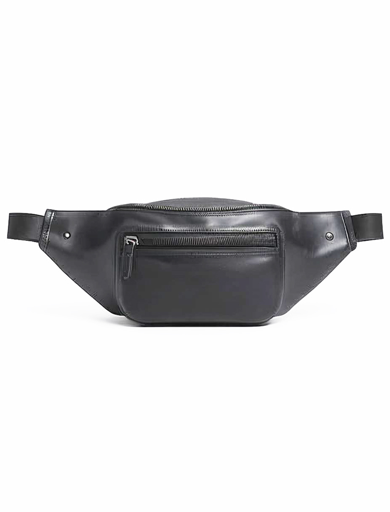 Black Modern Leather Belt Bag for Men