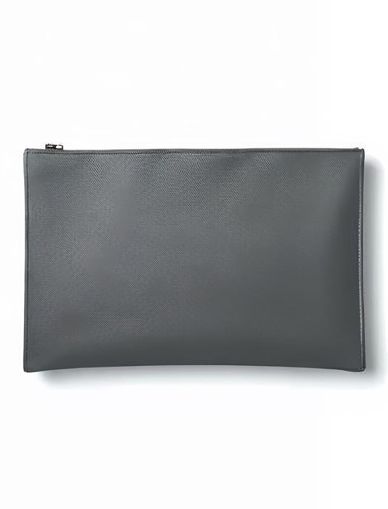 Grey Modern Leather Clutch (Men)